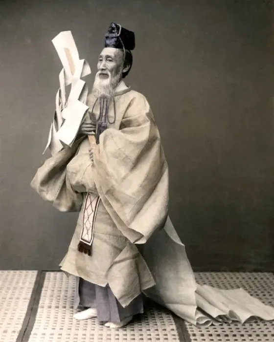 Framed Print : Shinto priest, Japan Framed Print : Shinto priest, Japan