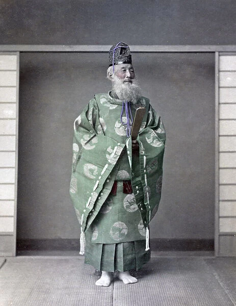 Shinto Priest, Japan, circa 1880s. Date: circa 1880s