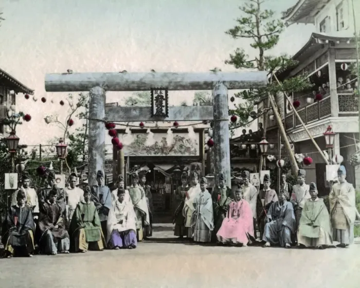 Framed Print : Shinto priests, Japan Framed Print : Shinto priests, Japan