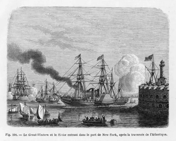 Framed Print : Ship / Gt Western, 1838 Framed Print : Ship / Gt Western, 1838