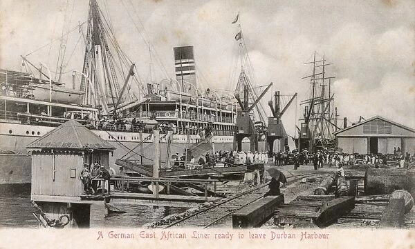 Ship in harbour, Durban, Natal Province, South Africa