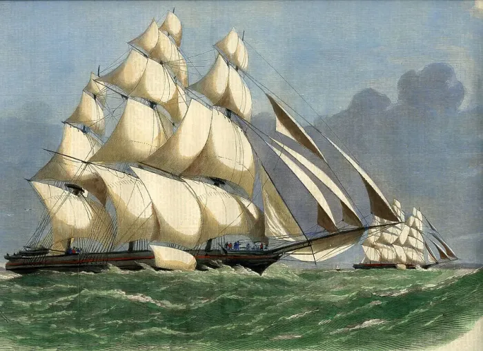 Framed Print : Ship Race From China To London: Taeping and Ariel ? Framed Print : Ship Race From China To London: Taeping and Ariel ?