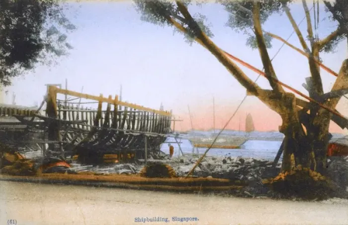 Framed Print : Shipbuilding in Singapore Framed Print : Shipbuilding in Singapore