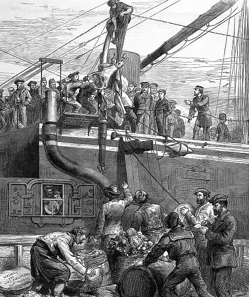Shipping Beef on Board HMS Alexandra, 1878
