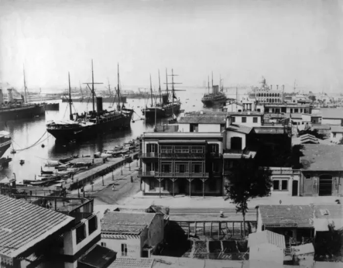 Framed Print : Shipping at the entrance to the Suez Canal, Egypt Framed Print : Shipping at the entrance to the Suez Canal, Egypt