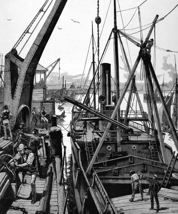 Framed Print : Shipping material at Woolwich Framed Print : Shipping material at Woolwich