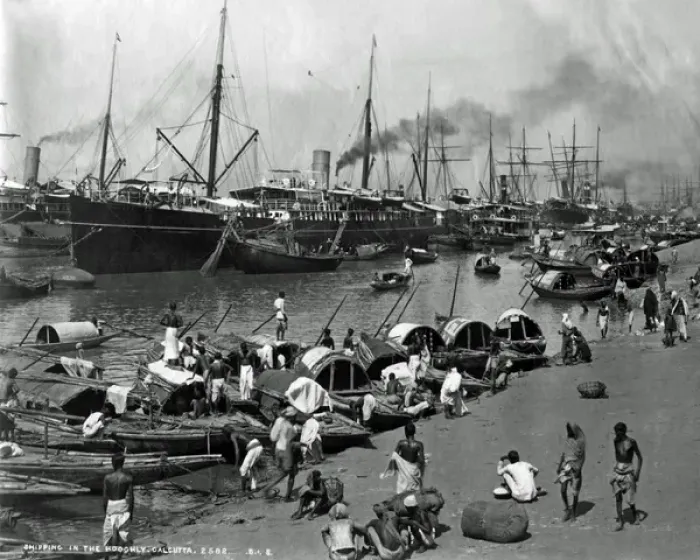 Framed Print : Shipping on the River Hooghly, Calcutta, India Framed Print : Shipping on the River Hooghly, Calcutta, India