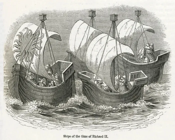 Framed Print : Ships of 14th century Framed Print : Ships of 14th century