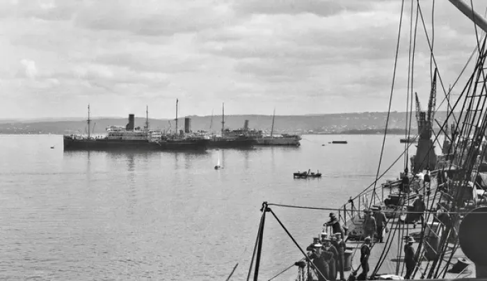Framed Print : Ships moored near the coast Framed Print : Ships moored near the coast