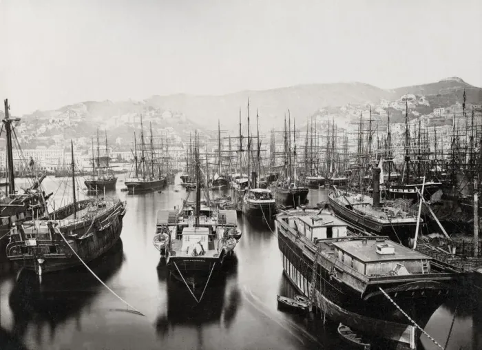 Framed Print : Ships in the port of Genoa Genova italy Framed Print : Ships in the port of Genoa Genova italy