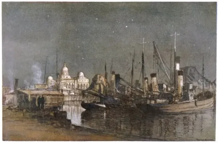 Framed Print : Ships at Port Said Framed Print : Ships at Port Said