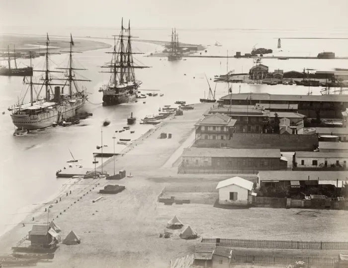 Framed Print : Ships at Port Said, Suez Canal Framed Print : Ships at Port Said, Suez Canal