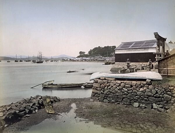 Ships at Shimonoseki, Japan, circa 1880s