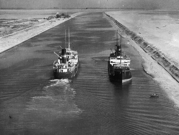Ships in Suez Canal