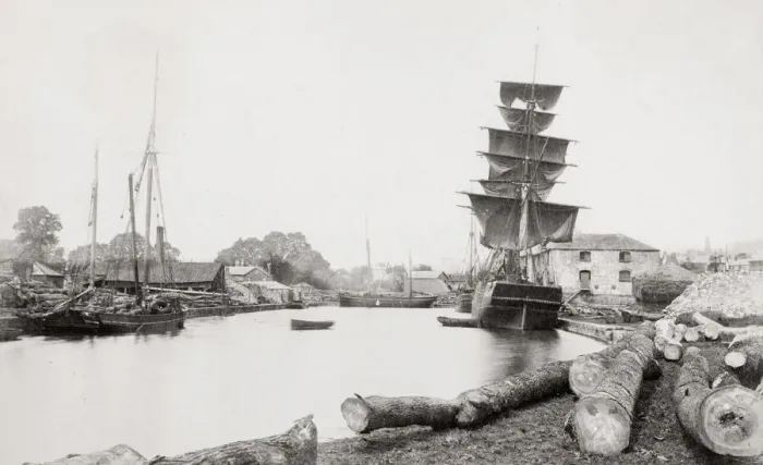 Framed Print : Ships at the Timber Wharf, Exeter Framed Print : Ships at the Timber Wharf, Exeter