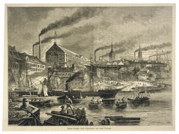 Framed Print : Shipyards on Clyde Framed Print : Shipyards on Clyde