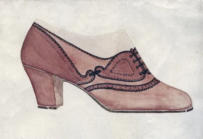 Framed Print : Shoe design in maroon and pink Framed Print : Shoe design in maroon and pink