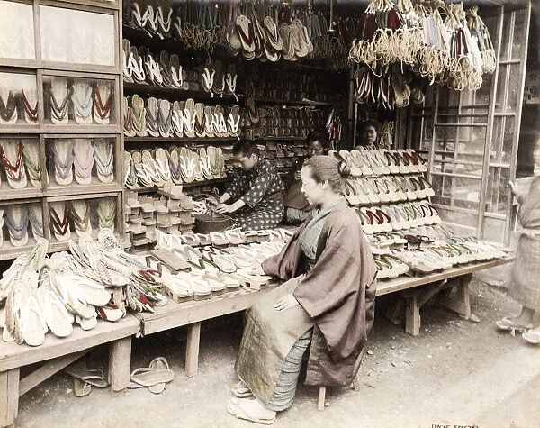 Shoe, slipper stall, shop, Japan