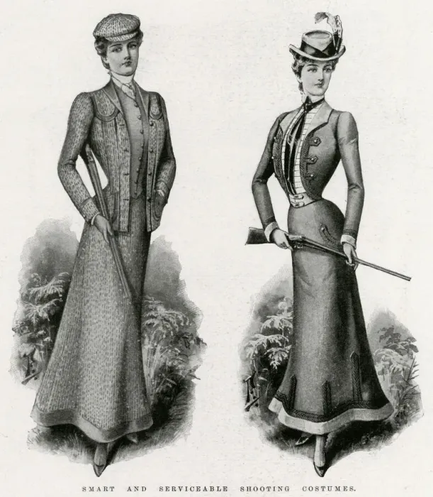 Framed Print : Shooting wear for women 1900 Framed Print : Shooting wear for women 1900