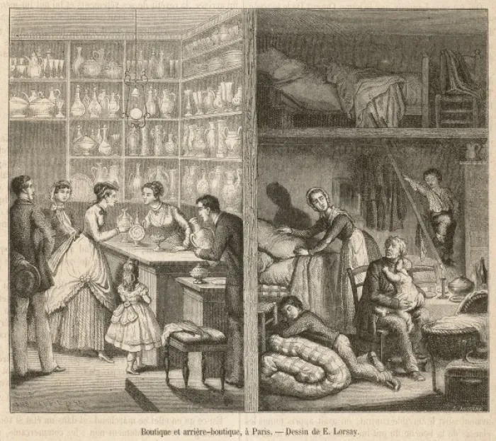 Framed Print : Shop, Front & Back Framed Print : Shop, Front & Back