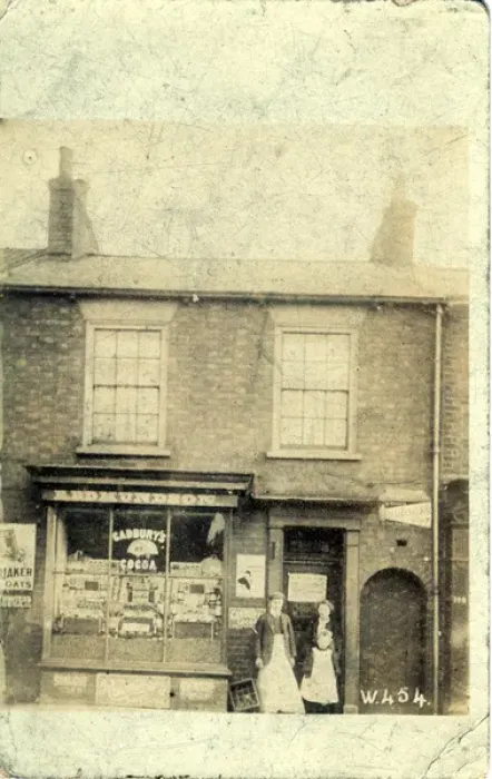 Framed Print : Shop-front - Premises of E Edmundson, Thought to be Bridling Framed Print : Shop-front - Premises of E Edmundson, Thought to be Bridling