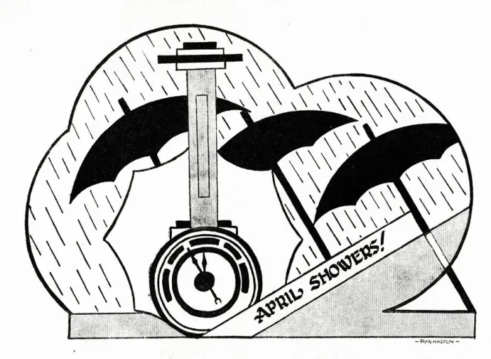 Framed Print : Shop window design, April Showers Framed Print : Shop window design, April Showers