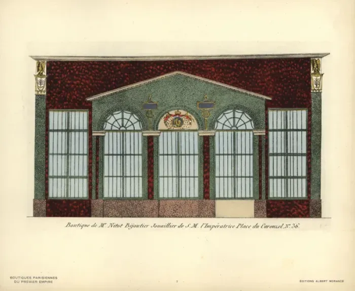 Framed Print : Shopfront to Nitots jewelry shop, Paris, circa 1880 Framed Print : Shopfront to Nitots jewelry shop, Paris, circa 1880