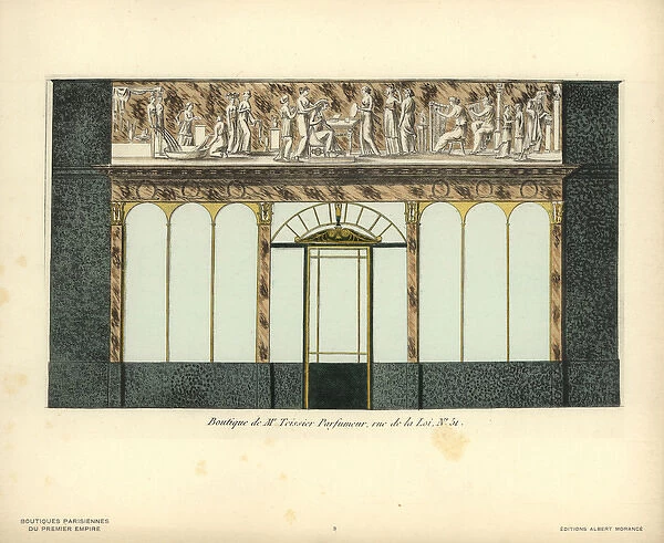 Shopfront to Teissiers Perfumery, Paris, circa 1800