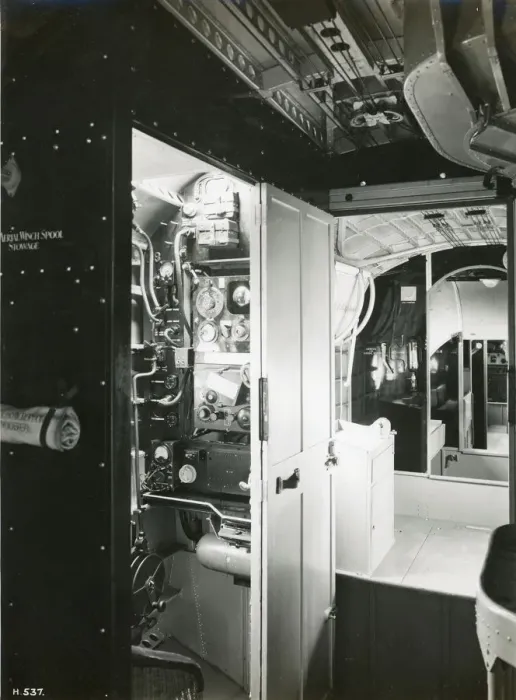 Framed Print : Short S14 Sarafand, S1589, wireless telephony compartment