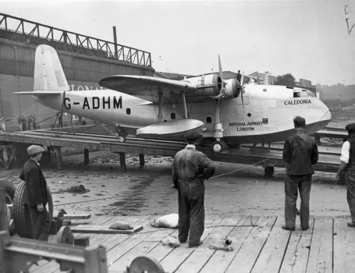 Framed Print : Short S23 Empire Flying Boat G-ADHM Caledonia
