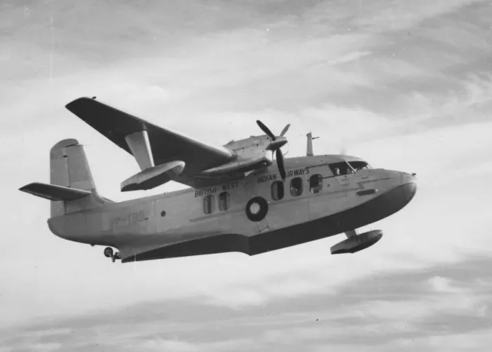 Framed Print : Short S44 Sealand of BritWest Indies flying Framed Print : Short S44 Sealand of BritWest Indies flying