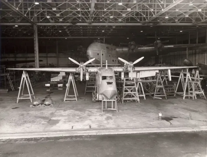 Framed Print : Short SA6 Sealand in the hangar Framed Print : Short SA6 Sealand in the hangar