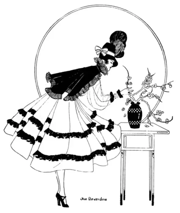 Framed Print : Short, full skirt & taffeta cape, fashions for 1916 Framed Print : Short, full skirt & taffeta cape, fashions for 1916