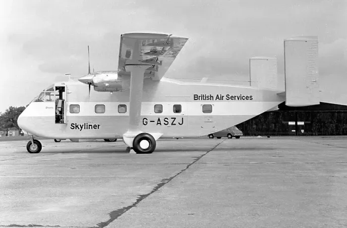 Framed Print : Short Skyvan 3-100 G-ASZJ Framed Print : Short Skyvan 3-100 G-ASZJ