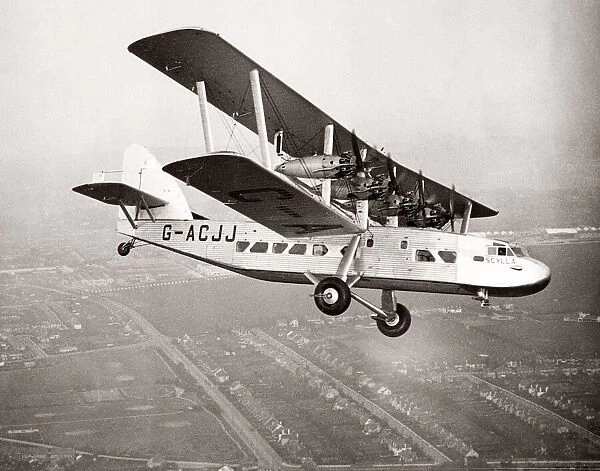Shorts Scylla, four engined biplane, 1934
