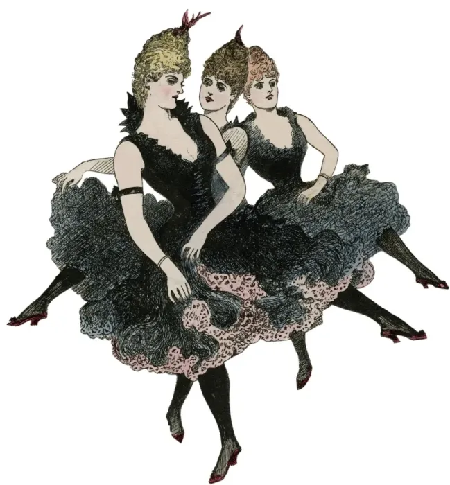 Framed Print : Showgirls 1889 Framed Print : Showgirls 1889
