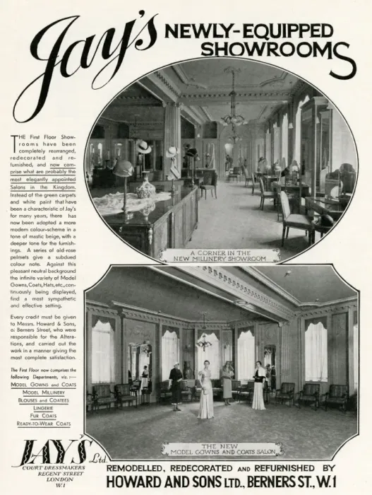 Framed Print : Showrooms for Jays fashion department 1933 Framed Print : Showrooms for Jays fashion department 1933
