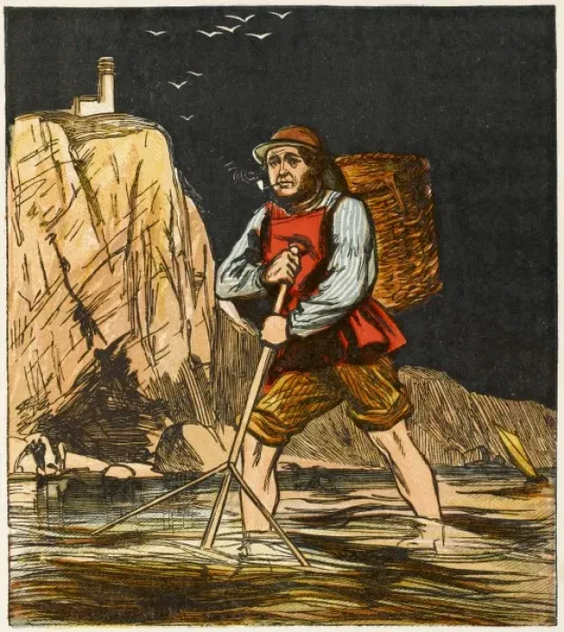 Framed Print : SHRIMPING, 1867 Framed Print : SHRIMPING, 1867