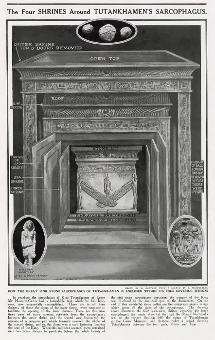 Framed Print : Four Shrines around Tutankhamen's Sarcophagus Framed Print : Four Shrines around Tutankhamen's Sarcophagus