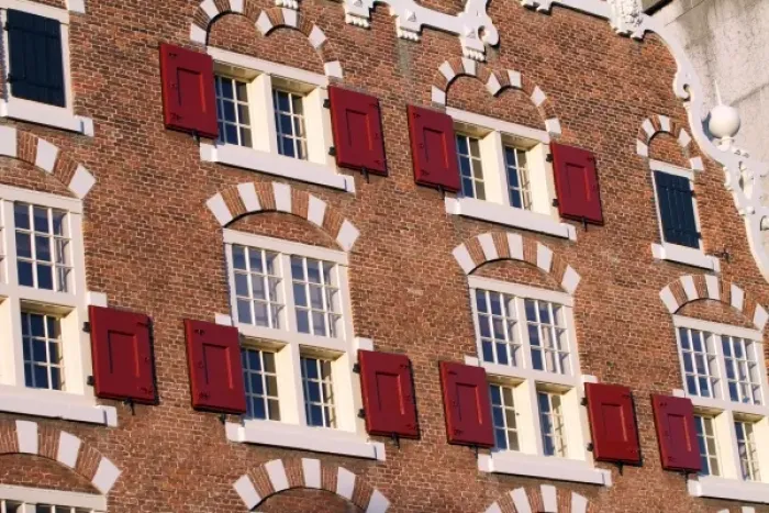 Framed Print : Shuttered windows in Amsterdam Framed Print : Shuttered windows in Amsterdam