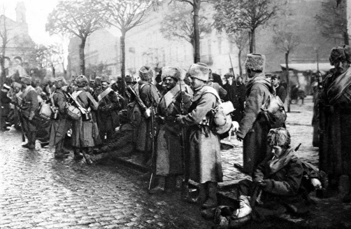 Framed Print : Siberian infantrymen in their field service equipment at Warsaw Framed Print : Siberian infantrymen in their field service equipment at Warsaw