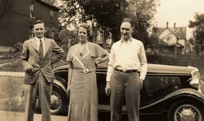 Framed Print : Siblings and Ford V8 De Luxe Roadster Framed Print : Siblings and Ford V8 De Luxe Roadster