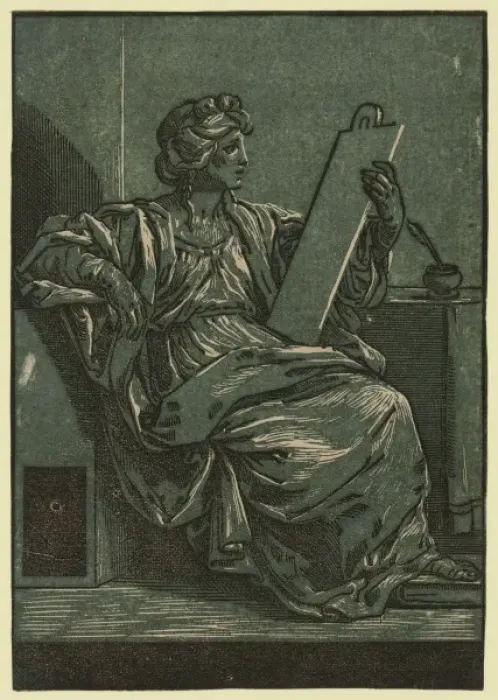 Framed Print : Sibyll holding a tablet Framed Print : Sibyll holding a tablet