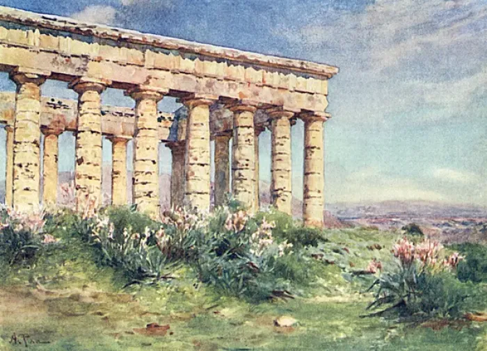 Framed Print : Sicily / Segesta 1911 Framed Print : Sicily / Segesta 1911