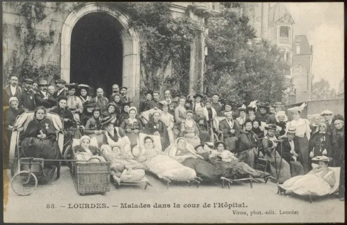 Framed Print : Sick Pilgrims, Lourdes Framed Print : Sick Pilgrims, Lourdes