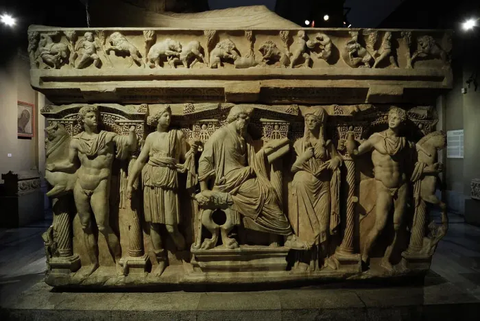 Framed Print : Sidamara Sarcophagus. 2nd-3rd century AD Framed Print : Sidamara Sarcophagus. 2nd-3rd century AD