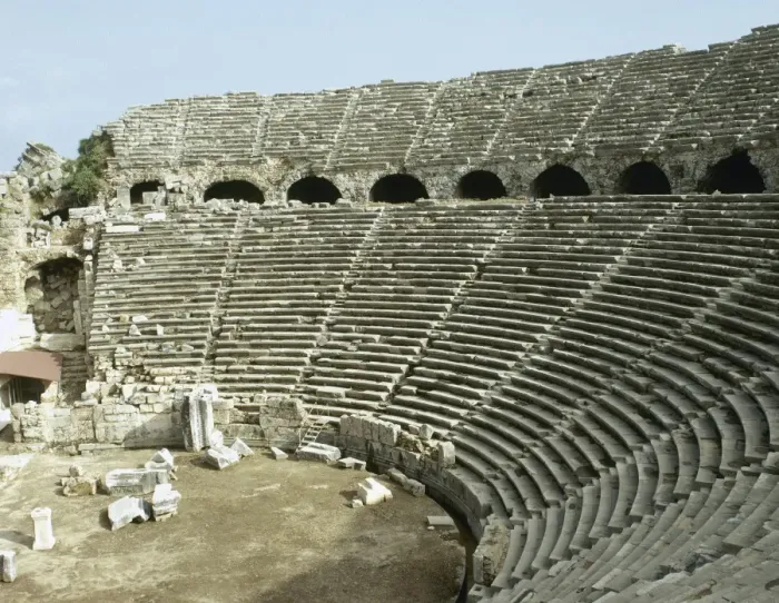 Framed Print : Side. Roman Theatre. Anatolian Peninsula Framed Print : Side. Roman Theatre. Anatolian Peninsula