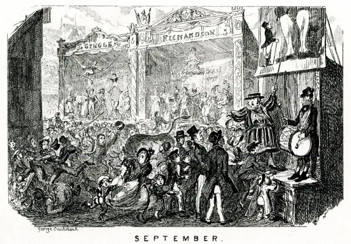 Framed Print : Sideshows at Bartholomew Fair Framed Print : Sideshows at Bartholomew Fair