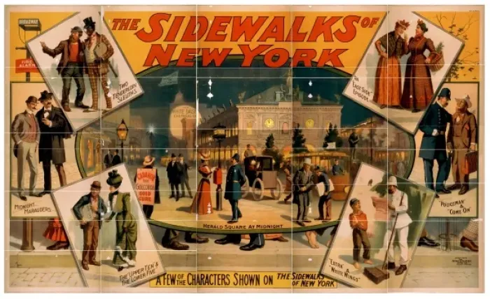 Framed Print : The sidewalks of New York Framed Print : The sidewalks of New York