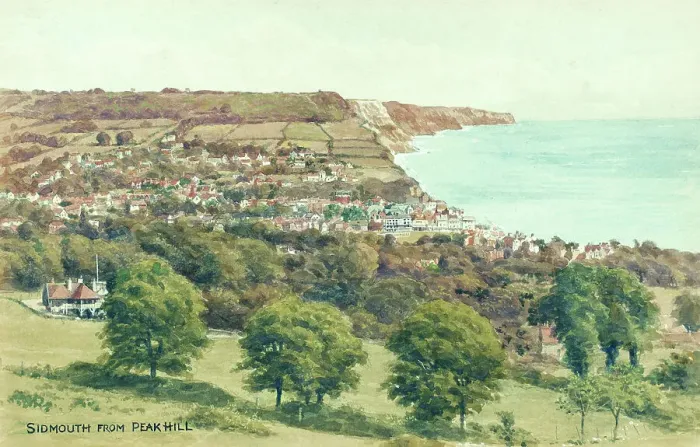 Framed Print : Sidmouth, Devon, viewed from Peak Hill Framed Print : Sidmouth, Devon, viewed from Peak Hill